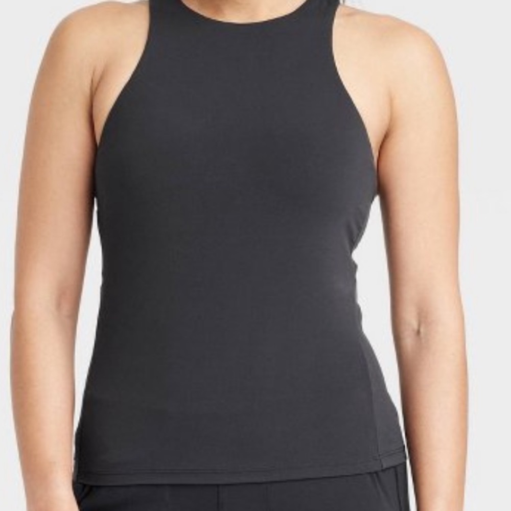 Women's Black Everyday soft -Sleeveless yoga Top